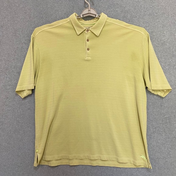 Tommy Bahama Other - Tommy Bahama Men's XXL Yellow Silk Short Sleeve Casual Golf Beach Polo Shirt
